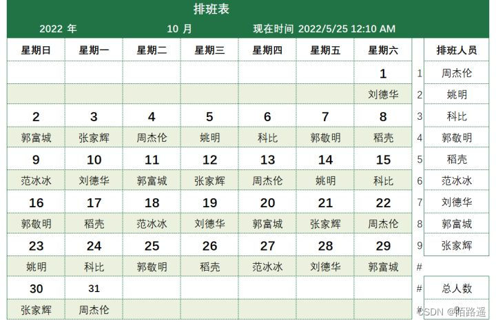 excel自动排班表怎么做？哪里有免费的自动排班表？2022最新整理30份Excel自动排班表，建议收藏插图4