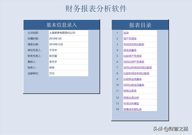 excel财务报表数据分析图表制作这13张表格做的财务报表分析软件插图