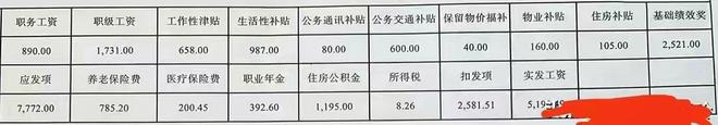 从公务员的工资条，看公务员的收入是高还是低插图